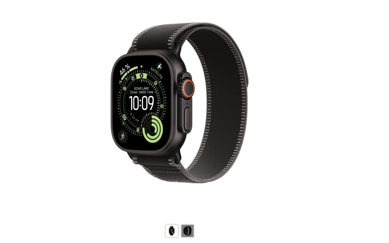 Apple Watch Ultra 3 49mm Titanio Negro Trail Loop Negro (M/L)