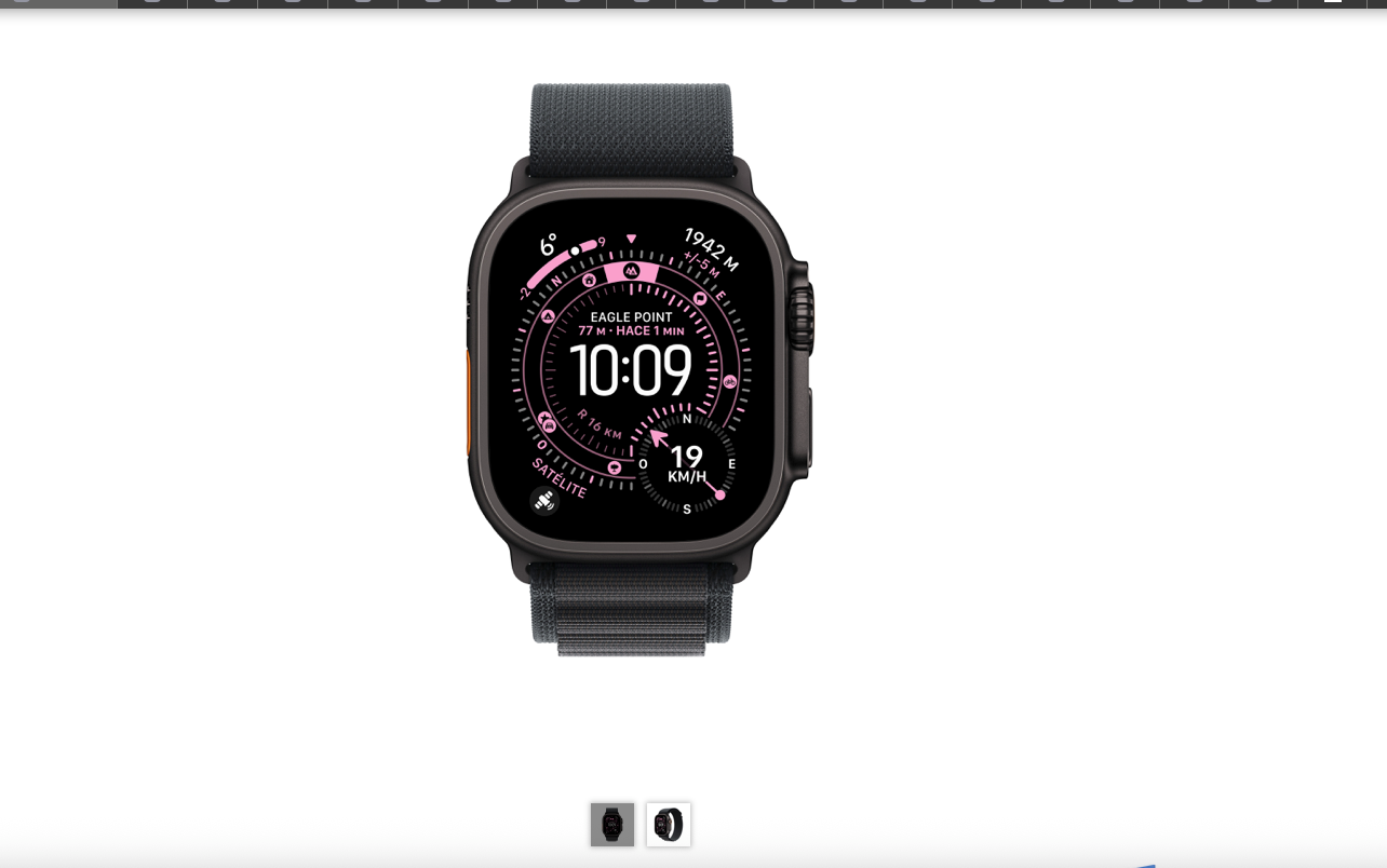 Apple Watch Ultra 3 49mm Titanio Negro Alpine Loop Negro (Small)