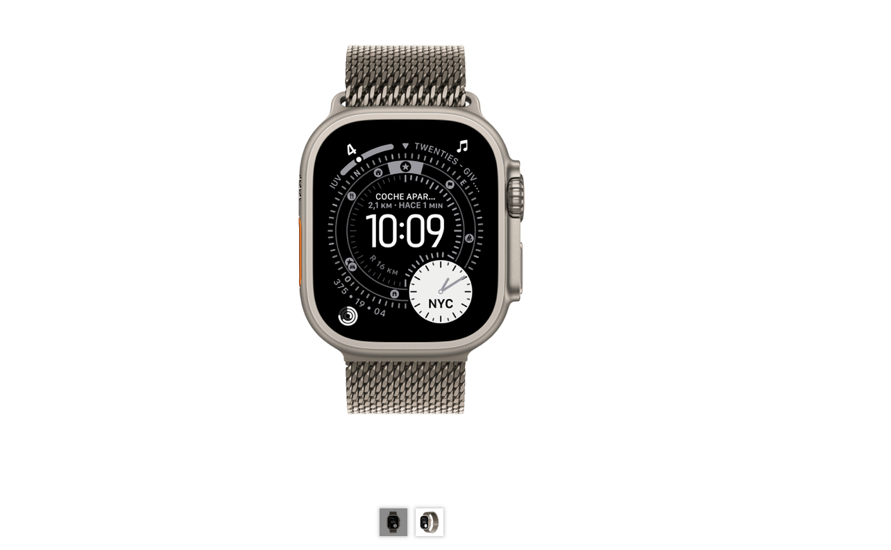 Apple Watch Ultra 3 49mm Titanio Milanesa Loop Natural (Medium)