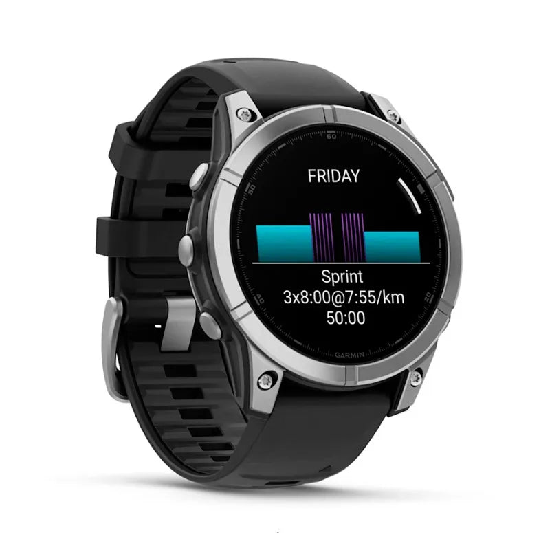 RELOJ GARMIN FÉNIX E 47MM AMOLED ACERO SILICONA NEGRA