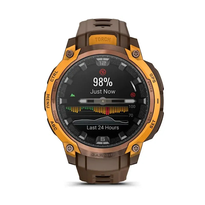 RELOJ GARMIN INSTINCT CROSSOVER AMOLED NARANJA 47MM