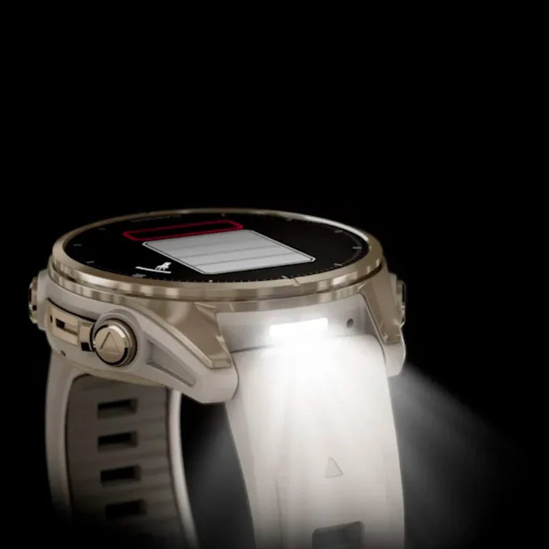 RELOJ GARMIN FÉNIX 8 43MM AMOLED DORADO SILICONA BEIGE ZAFIRO