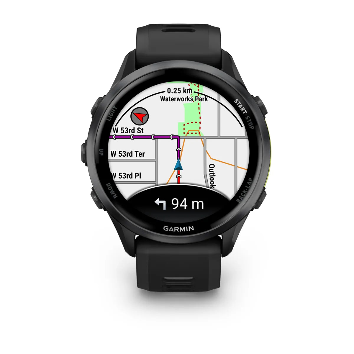 Garmin Forerunner 970 gris oscuro correa negro