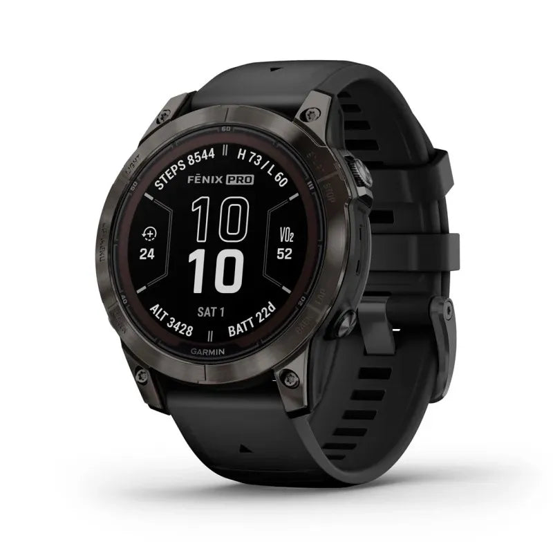 RELOJ GARMIN FÉNIX 7S PRO ZAFIRO SOLAR CARBÓN NEGRO 42MM
