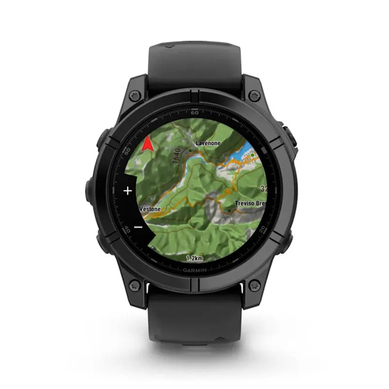 RELOJ GARMIN FÉNIX E 47MM AMOLED GRIS SILICONA NEGRA