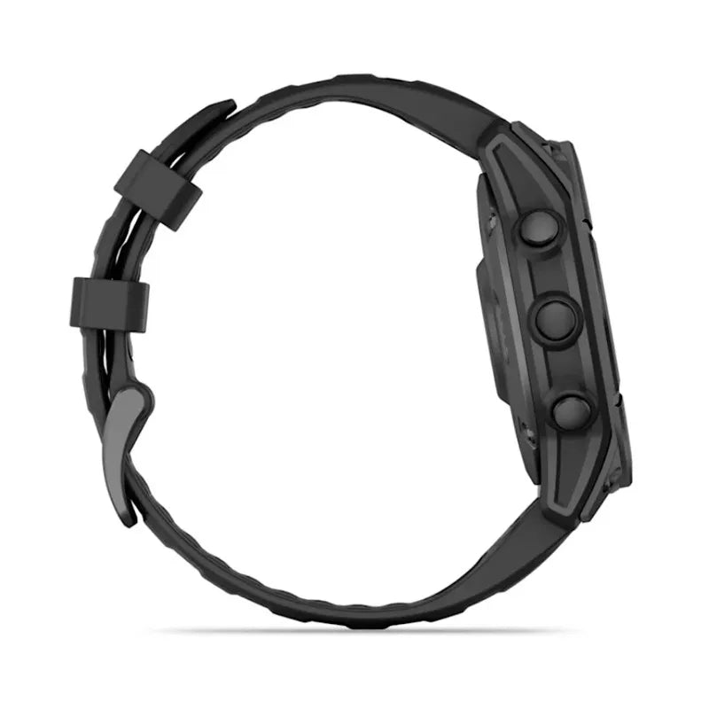 RELOJ GARMIN FÉNIX E 47MM AMOLED GRIS SILICONA NEGRA