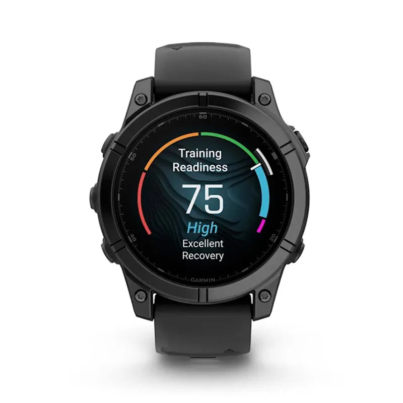 RELOJ GARMIN FÉNIX E 47MM AMOLED GRIS SILICONA NEGRA