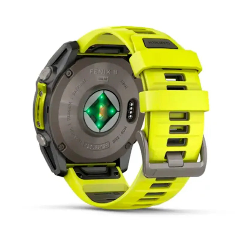 RELOJ GARMIN FÉNIX 8 51MM SOLAR ZAFIRO TITANIO SILICONA AMARILLA