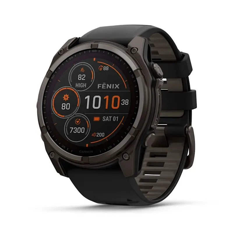 RELOJ GARMIN FÉNIX 8 51MM SOLAR ZAFIRO TITANIO DLC SILICONA NEGRA
